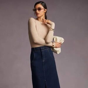 Pilcro Navy Maxi Skirt